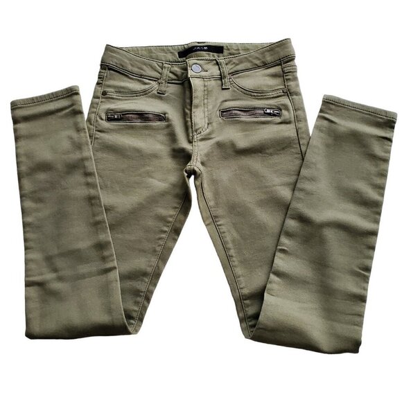 Joe's Jeans Girls' The Rocker Ankle Low-Rise Skinny Olive Green Jeans Big Kid 14 - Picture 6 of 16